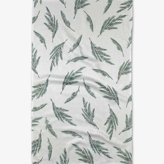 Mistletoe Geometry Tea Towel