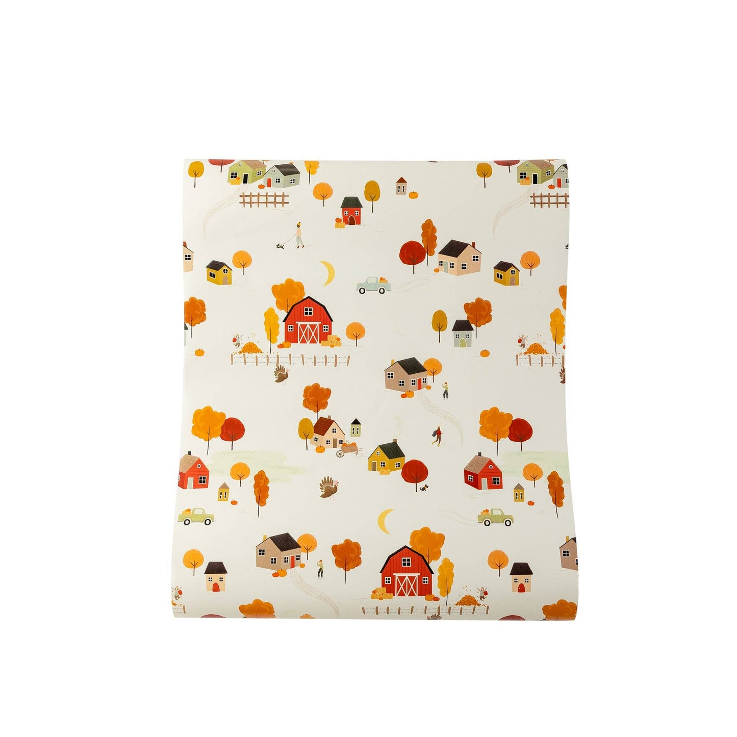 THP924 - Harvest Fall Scene Paper Table Runner