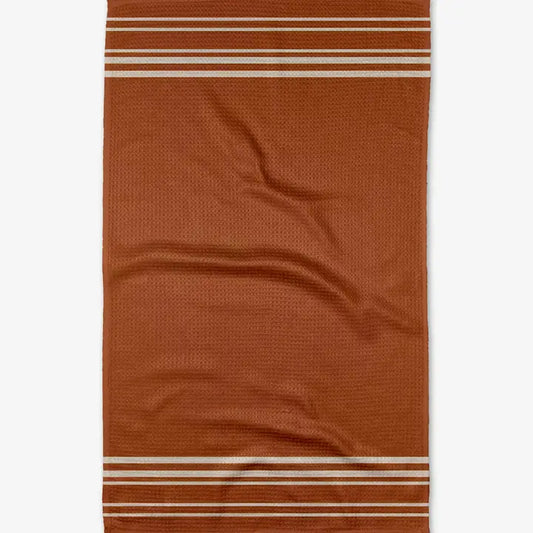 Burnt Orange Fall Geometry Tea Towel