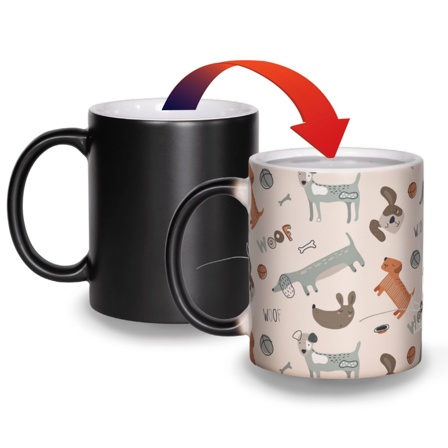 Matte Color Changing Mug - Dogs