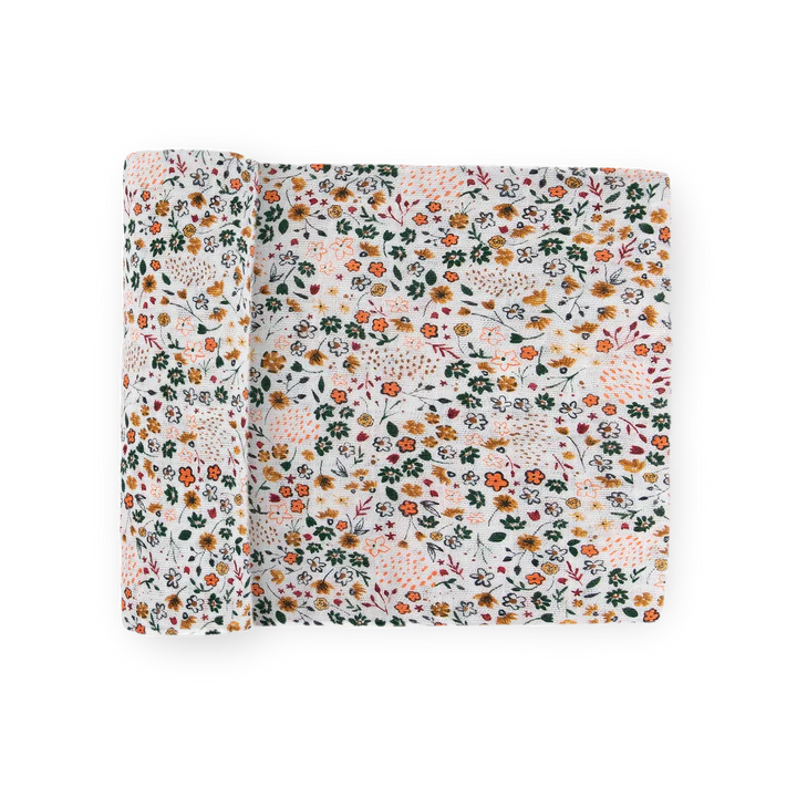 Cotton Muslin Swaddle - Pressed Petals