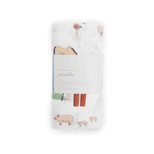 Load image into Gallery viewer, Cotton Muslin Swaddle - Farmyard
