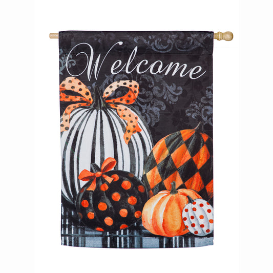 Elegant Pattern Pumpkin House Flag