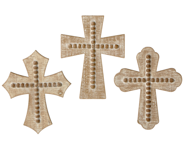 Beaded Wood Cross