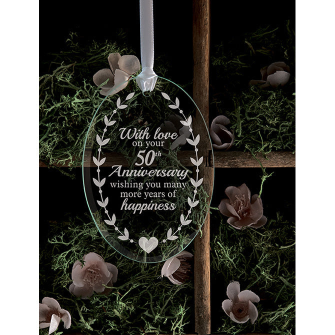 50th Anniversary Glass Ornament
