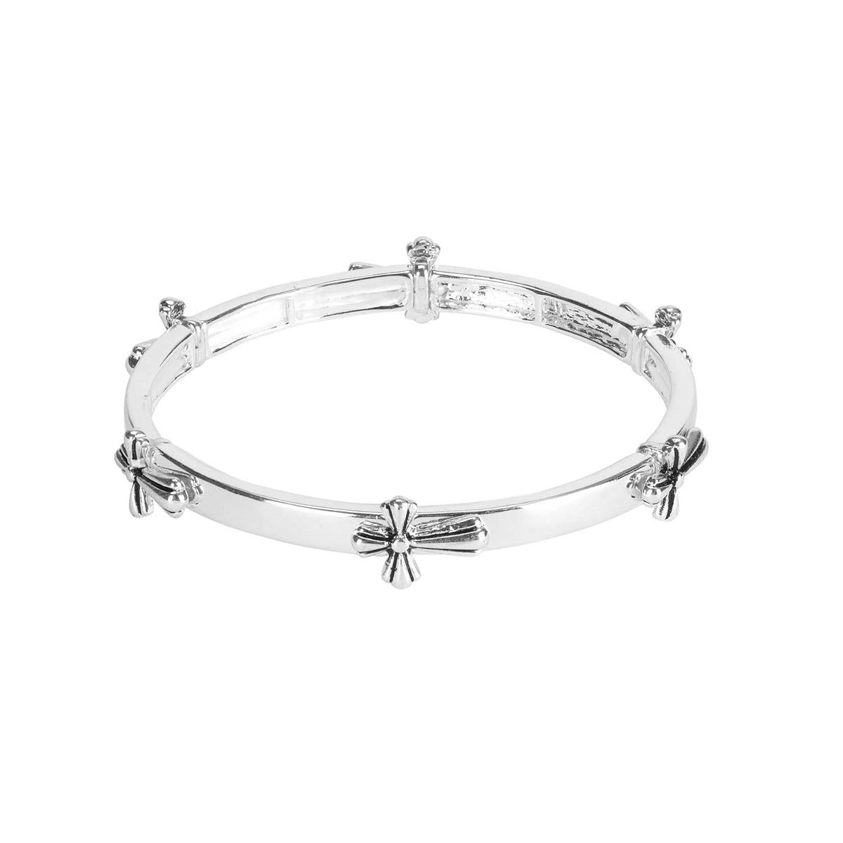 Multi Cross Silver Bracelet