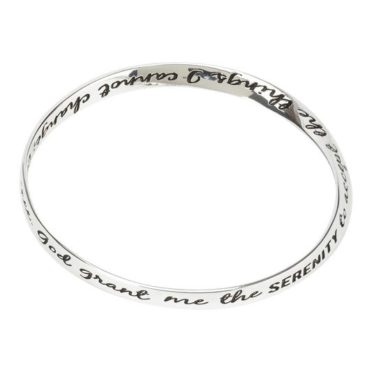 Serenity Prayer Silver Plated Bracelet