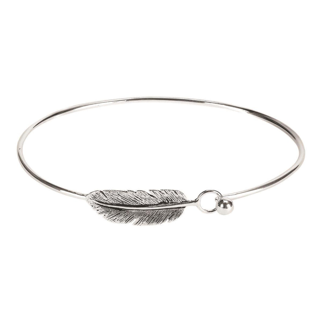 Angel Feather Silver Plated Bracelet