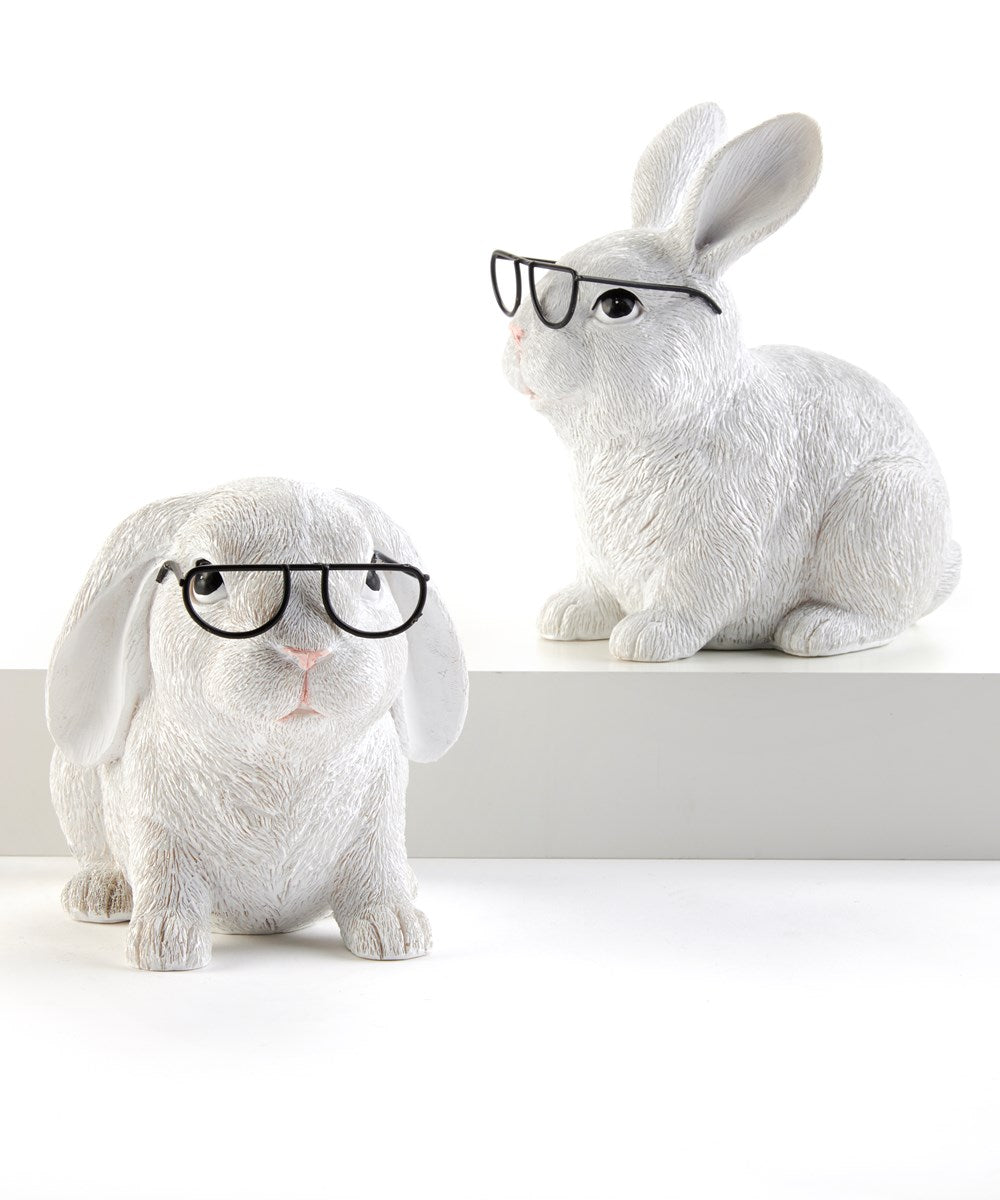 Bunny Figurine with Glasses
