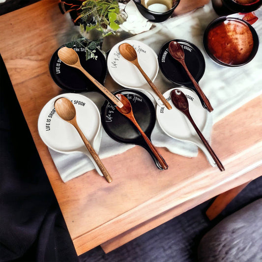 NEW Larger Spoon Rests & Wooden Spoon Set, Kitchen Gifts