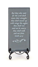 Load image into Gallery viewer, But They Who Wait For The Lord Glass Plaque
