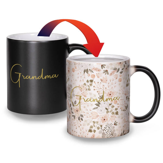 Matte Color Changing Mug - Floral Grandma