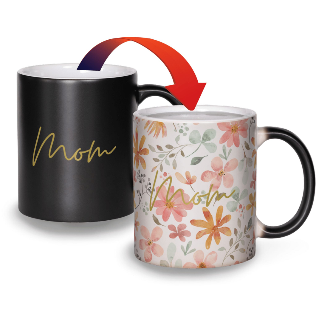 Matte Color Changing Mug - Floral Mom