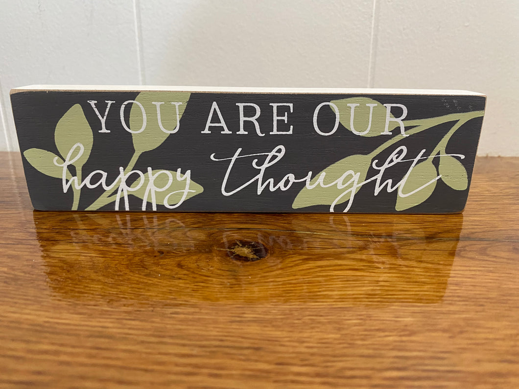 You Are Our Happy Thoughts Floral Kid's Sign Home Decor