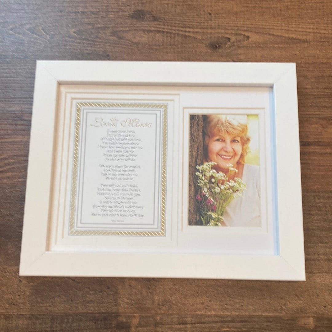 In Loving Memory White Picture Frame With Verse