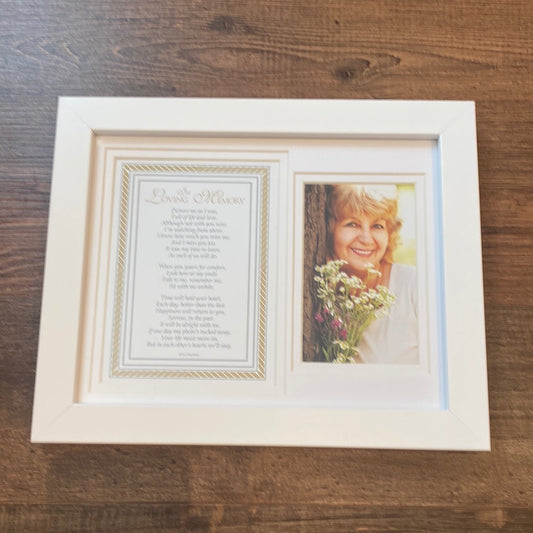 In Loving Memory White Picture Frame With Verse