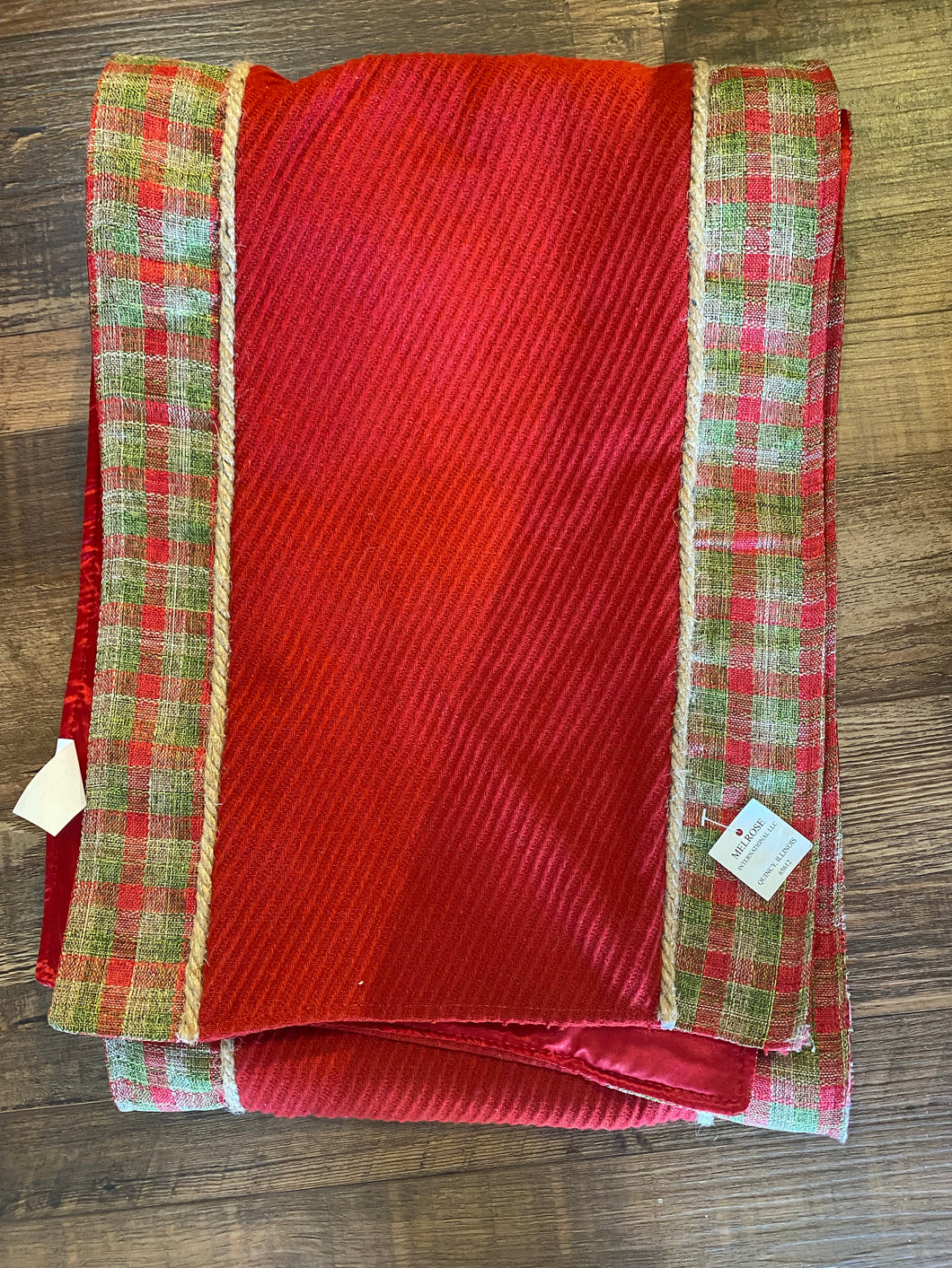 Red with Plaid Table Runner