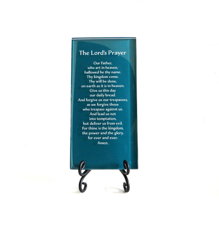 The Lord's Prayer Glass Plaque