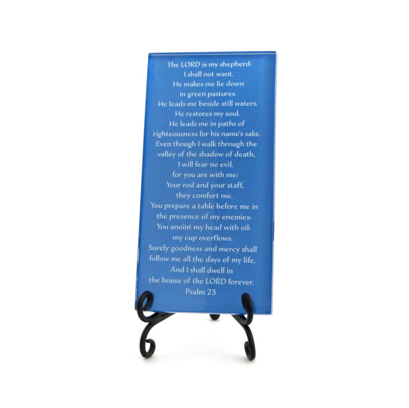 23rd Psalm Glass Plaque